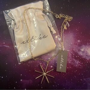 Ettika Gold Celestial Necklace Star starburst new gem